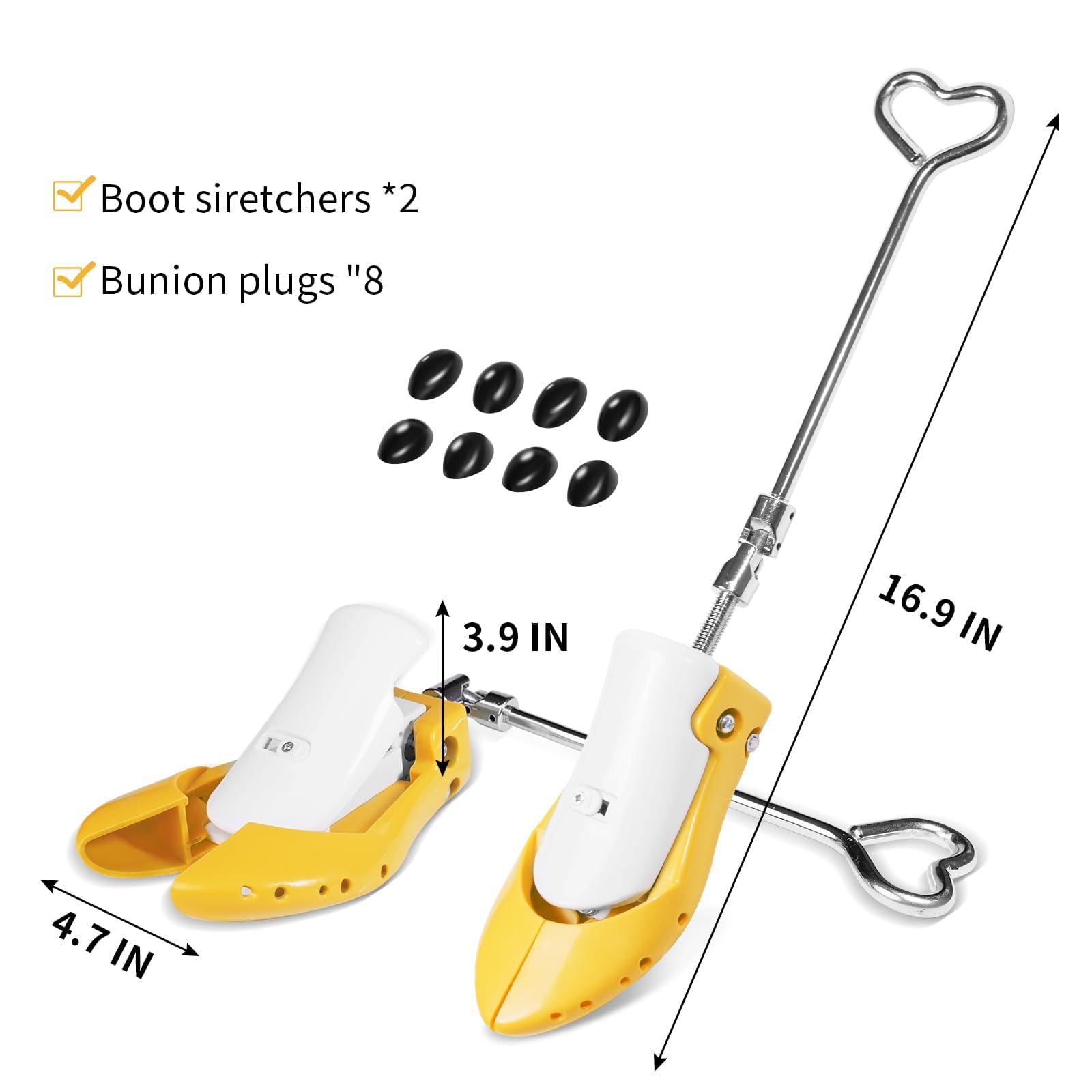 Estirador de botas, árboles de zapatos, estiradores de botas para botas vaqueras, hombres y mujeres, estirador de zapatos ajustable de pies anchos y largo alto, ancho, expansor de cuero