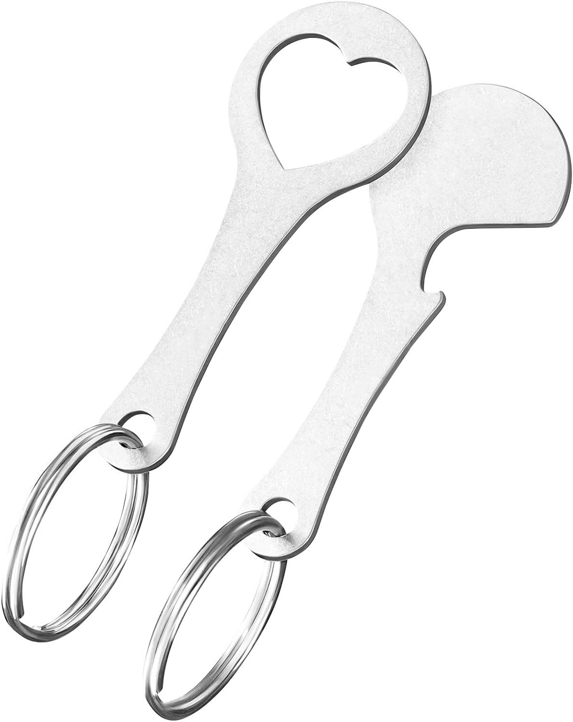 YCLFHOO Trolley Coin Keyring,2 Pcs Stainless Steel Trolley Tokens,12