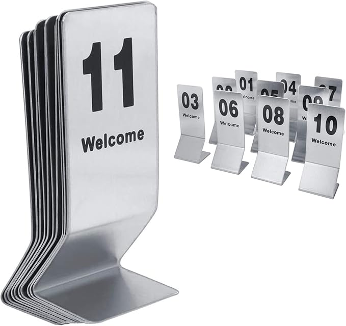 Standing Table Number Cards 125 150 Place Cards