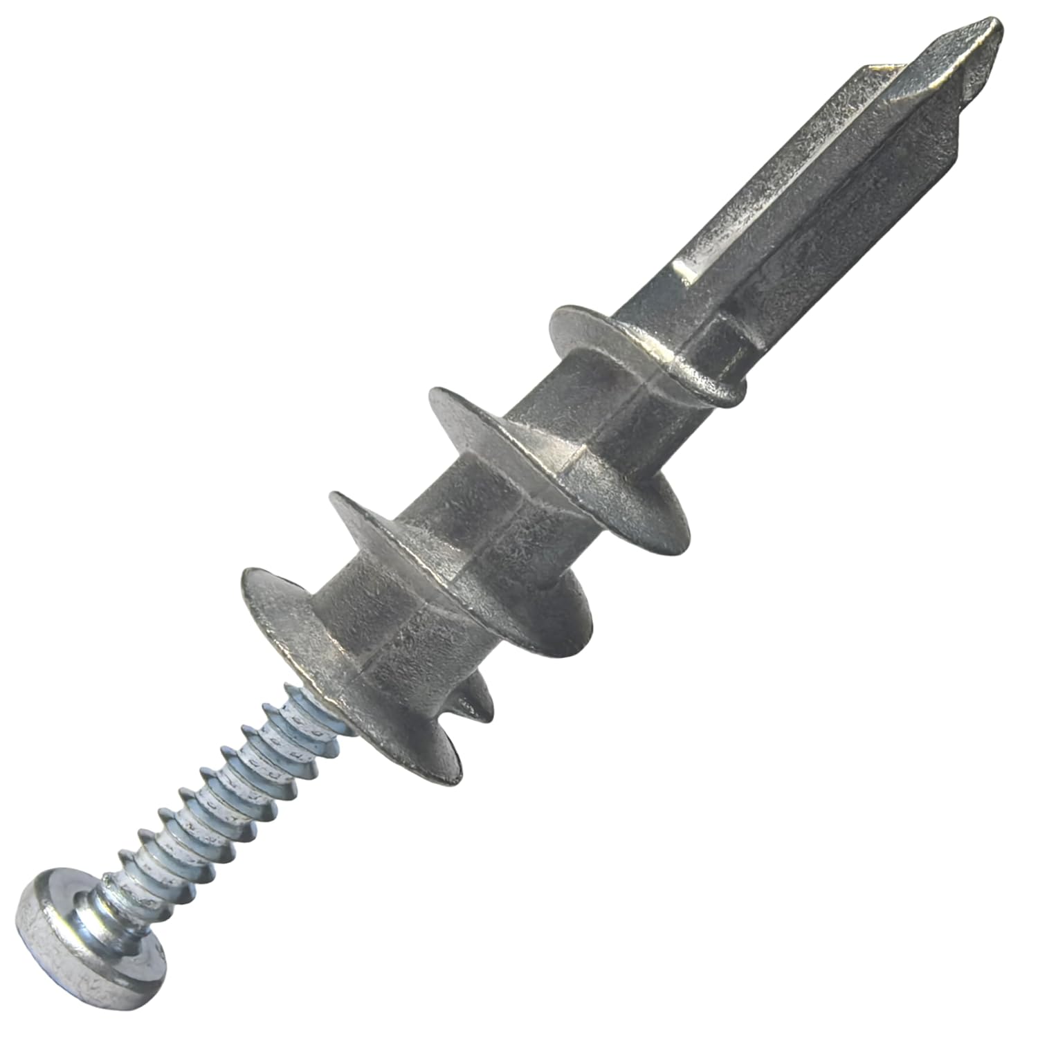 Santie#8 Zinc Self-Drilling Drywall Anchor Kit with Screws-100 Pack(100 Anchors+100 Screws)