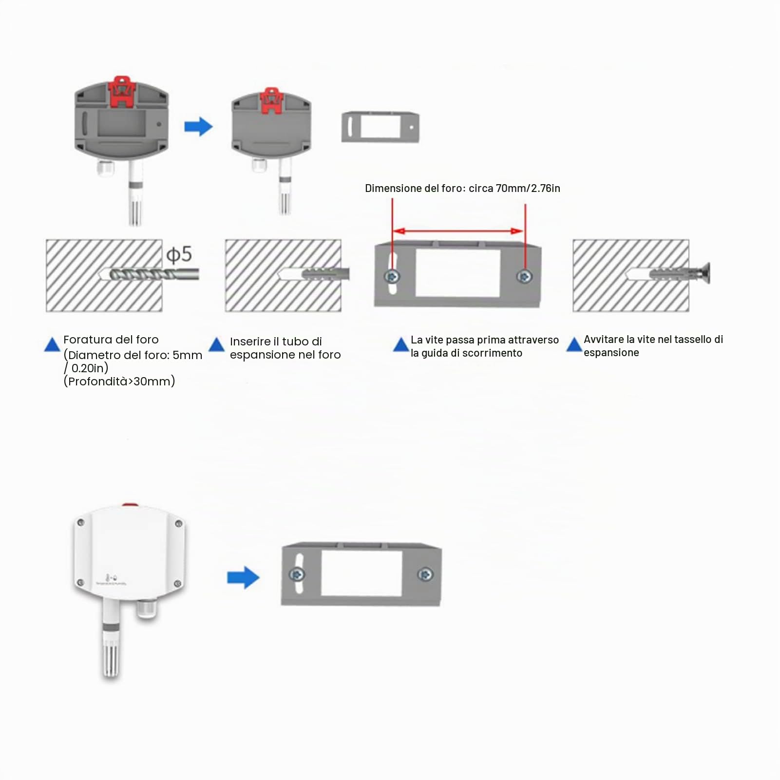 Sensore di Temperatura e umidità Wireless Trasmettitore di umidità e Temperatura Ad Alta Precisione Termometro Igrometro Digitale Interno Esterno DC 0-10V