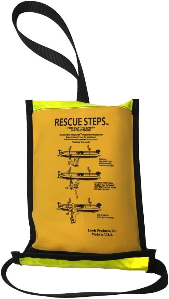 For Duck Hunting, Jon Boats, Aluminum Skiff - Permanent or Emergency Ladder, Yellow