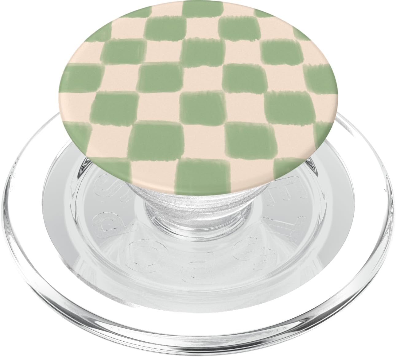 PopSockets Phone Grip – Green Beige Checker PopSockets PopGrip for MagSafe