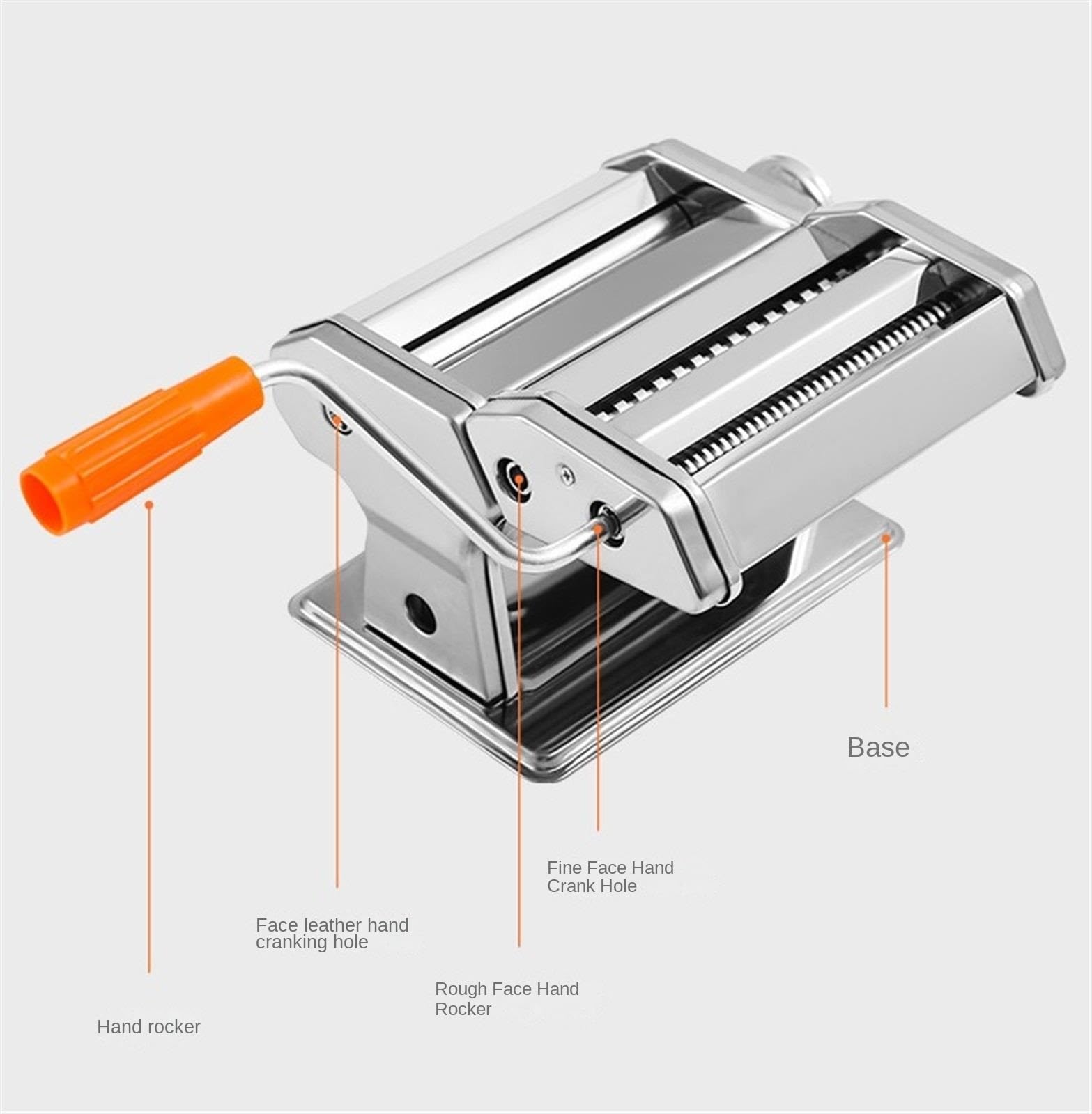 Máquina Pasta Máquina Manual para Hacer Fideos De Acero Inoxidable con 9 Ajustes Espesor Ajustables Cocina Utensilios