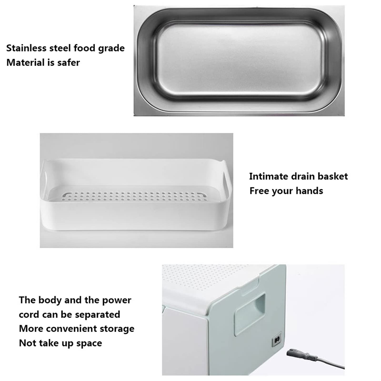 Limpiador ultrasónico avanzado para Frutas y Verduras Elimina pesticidas La Cera de bacterias desinfecta automáticamente la máquina de Limpieza Profunda de Alimentos para Uso doméstico en la Cocina