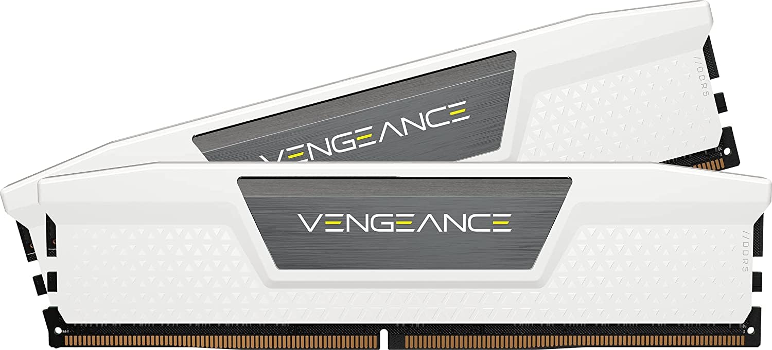CORSAIR Vengeance DDR5 64GB (2 x 32GB) hasta 5600MHz Intel RAM | Memoria Gaming de Sobremesa, Compatible con Intel XMP 3.0, CL40, Blanco, CMK64GX5M2B5600C40W