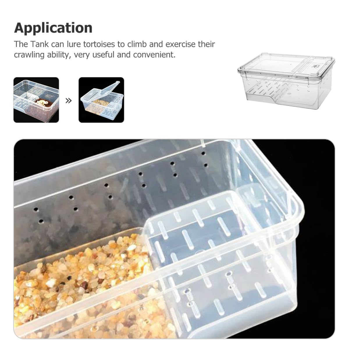 BESTYASH Vasca per Tartarughe Rettili in Plastico con Piattaforma e Area Riposo per Esercitare capacità di Arrampicata e Alimentazione in Ambiente Adatto