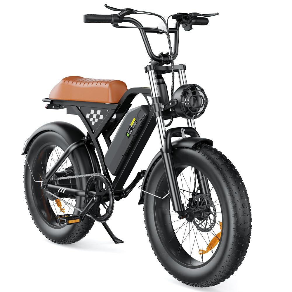 isinwheel Electric Bike Adults 750/1500W Ebike 20/28MPH, 55-75 Miles Electric Motorcycle with 10.4/13AH Battery, 20" Fat Tire Electric Dirt Bike 7-Speed E-Bike Full Suspension, R/L Turn HeadlightGlobal Recycled StandardGlobal Recycled StandardGlobal Recycled Standard