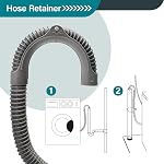 6 FT Tuyau universel de lavage de la machine à égoutter, Tuyaux de lavage avec pince, Tuie de lavage ondulée et flexible de remplacement