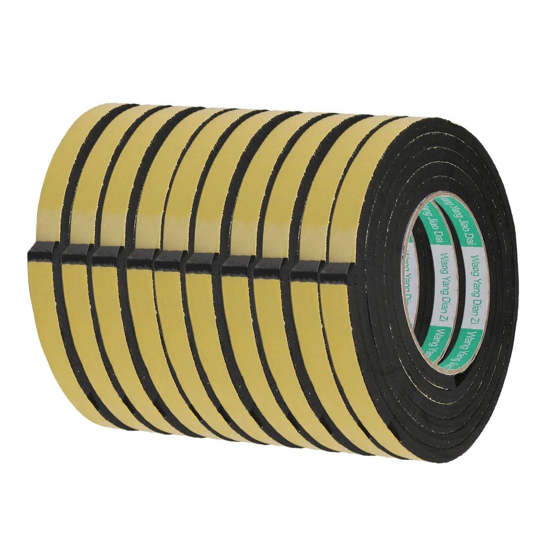 Ruban adhésif éponge EVA jaune en lot de 10 de 10 mm x 6 mm