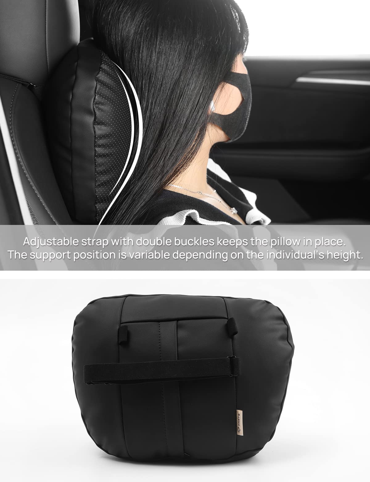 Amazon.co.jp: TPARTS レザーヘッドレストネックピロー TeslaモデルY/X