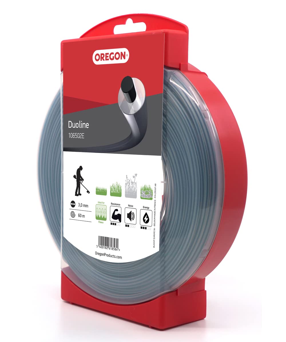 Oregon Duoline 106502E Trimmer Line for Over Grown Grass and Weeds, Blue, 3.0 mm x 60 M