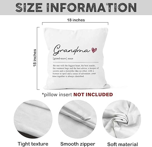 Miniatura 7 de Funda de almohada de 18 x 18 pulgadas, diseño cuadrado para abuela, decoración cuadrada para el hogar, dormitorio, sala de estar, sofá, cama