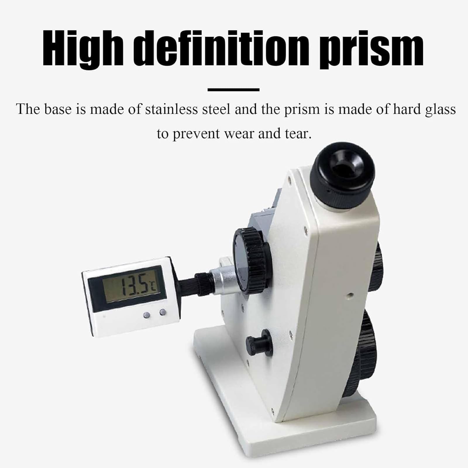 Refractómetro monocular digital, rango de medición: 1.3000-1.7000 ND, 0.0002 de alta precisión, para investigación científica, enseñanza, laboratorios y fábricas