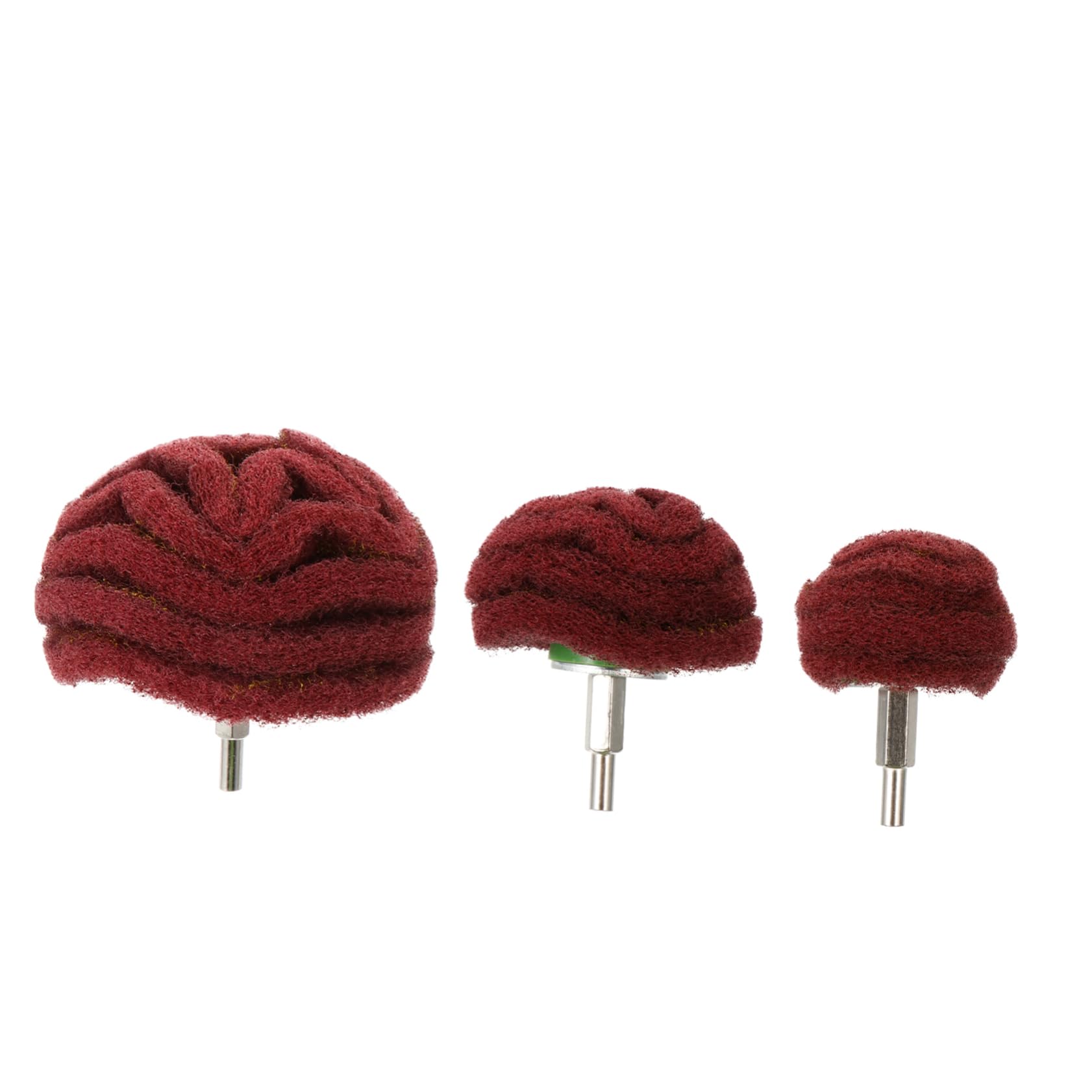 PRETYZOOM 6mm Mushroom Head Polishing Wheel 3pcs Scouring Pad Grinding Head Rotary Tool Accessories Metal Polishing Wheel