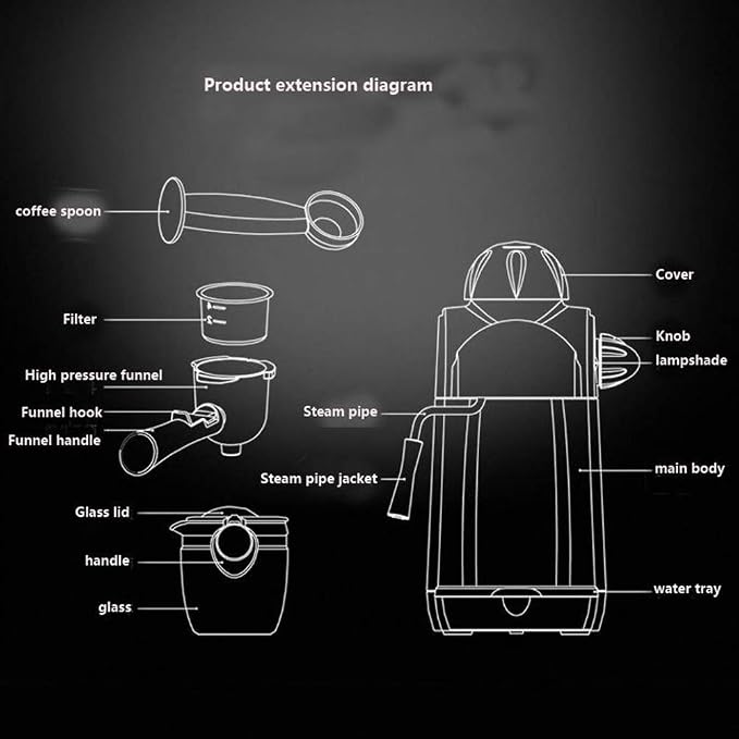 Máquina de Espresso Automática con Espumador de Leche 5 Bar 240 ml miniatura 5