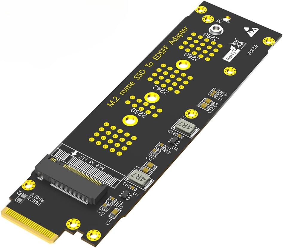 Upgraded NVMe M.2 to EDSFF E1.S SSD Adapter | High-Speed NVMe SSD Converter for Enhanced Performance