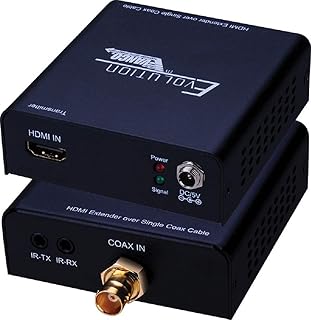 Vanco EVEX2004 Evolution HDMI Over Single Coax Extender, Supports Up to 1080p/60 High Definition Resolution, Works with HDMI and HDCP Compliant Devices, 7.1-Channel Audio Supported