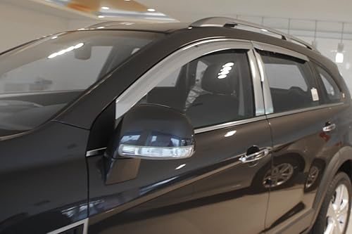 Visera cromada ventana deflector Sun Rain Vent Guard 4p para 2012-2015 Captiva Sport disponible en Yaxa Costa Rica