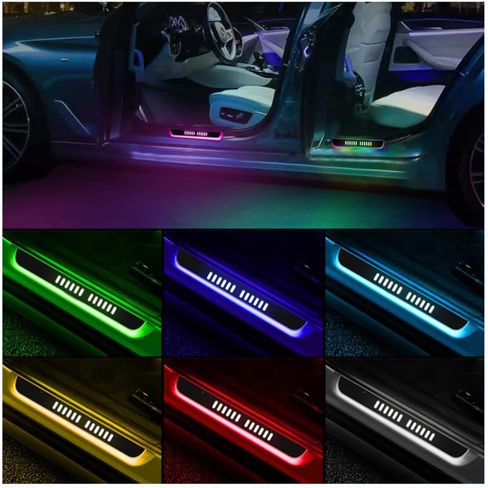 Iluminación de puerta LED para coche, iluminación de puerta de coche LED, iluminación de puerta sin sensor automático de coche, 4 unidades