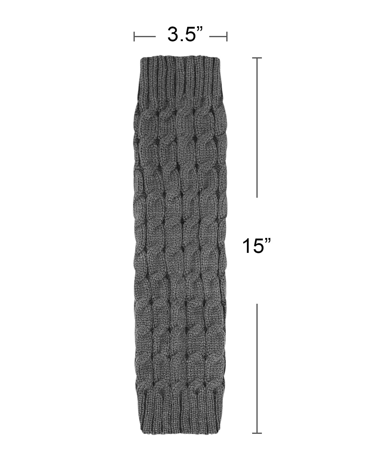 Wrapables - Scaldamuscoli a maglia Scaldagambe, Grigio, Taglia Unica
