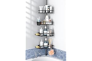 Tension Xtreme 4-Tier Extendable Shower Caddy for Maximum Space Saving