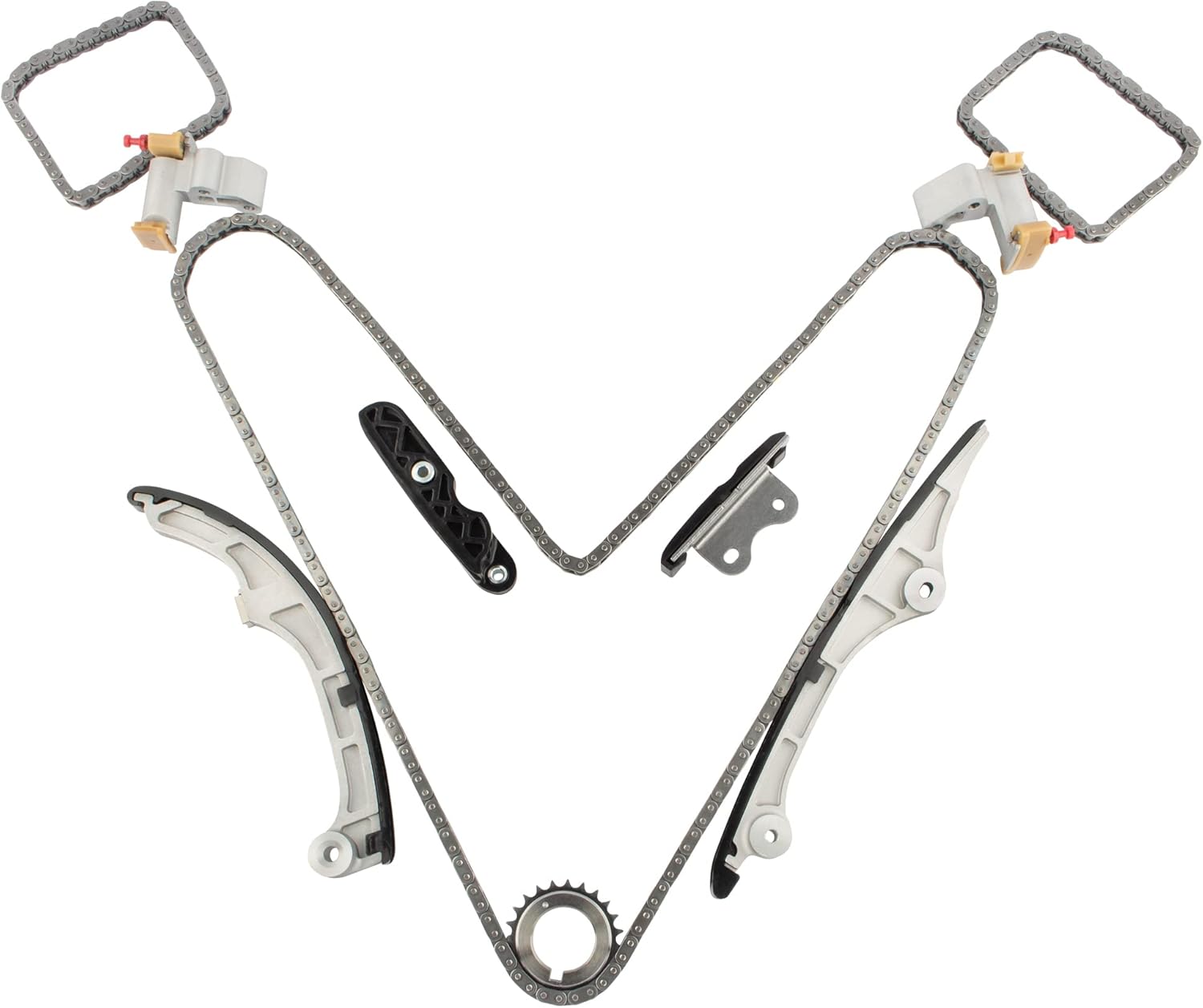 BOXI Timing Chain Kit fit for ford Edge for Lincoln MKX MKZ for Mazda CX-9 3.7L 3.5L 2007 2008 2009 | Replaces OE# TK4198 AT4Z-6306-A 7T4Z-6268-CA