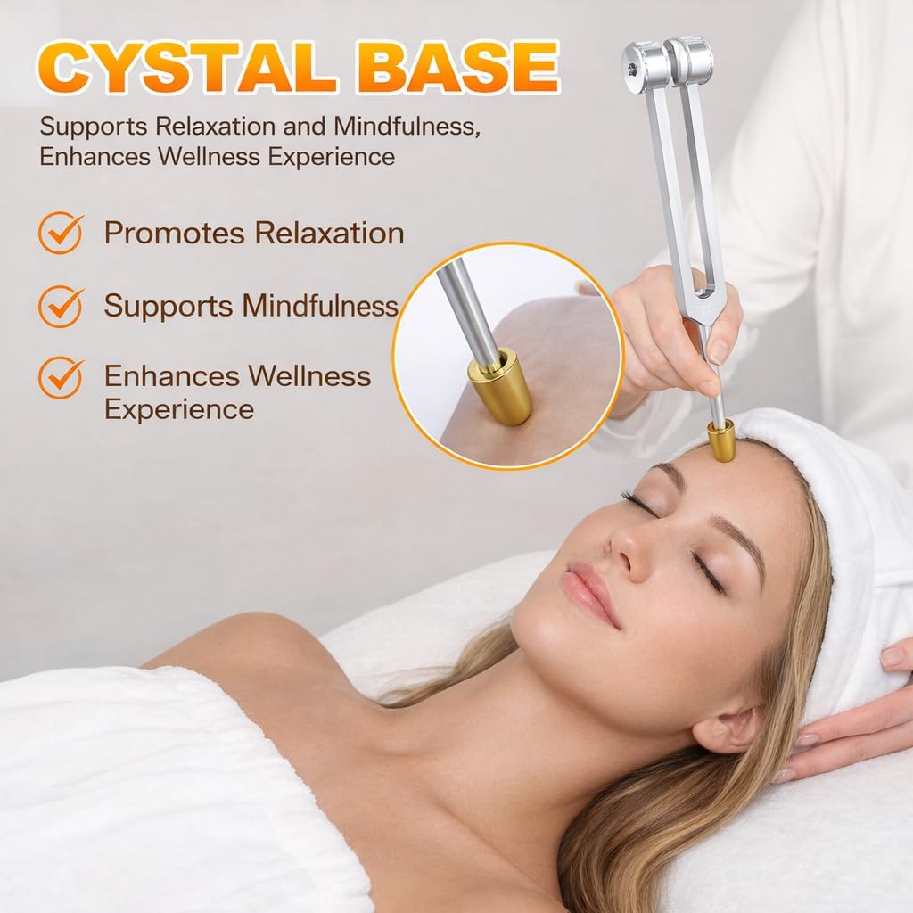 Tuning Forks for Healing Set 128Hz 136.1Hz 256Hz 384Hz – Pure Frequency Sound Healing Instruments, Professional Tuning Fork Kit for Meditation Yoga Relaxation Harmony Resonance Practice