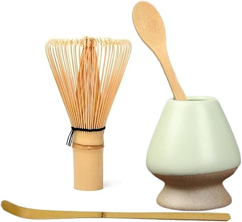 Soporte para batidor Matcha Chasen, soporte de cerámica para batidor tradicional japonés (verde mate)