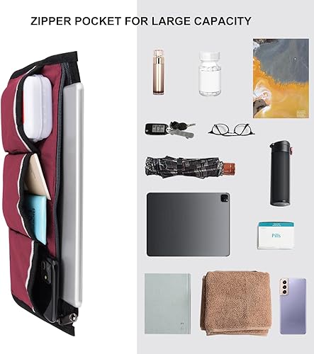 Miniatura 6 de supregear Bolsa lateral para reposabrazos para silla de ruedas, bolsa organizadora para andadores con rayas reflectantes, bolsas de almacenamiento