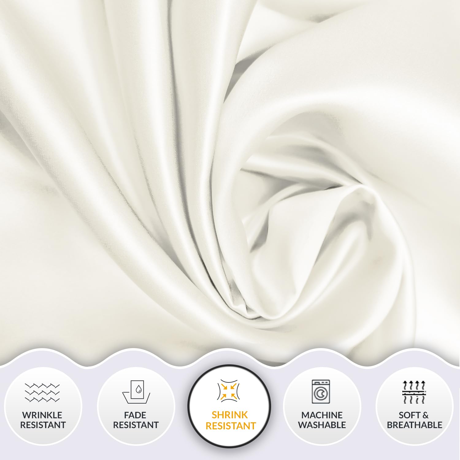 Lazzaro Satin Silk Pillowcases for Hair and Skin, Hypoallergenic Silk Pillow Cases 2 Pack with Envelope Closure - Image 4