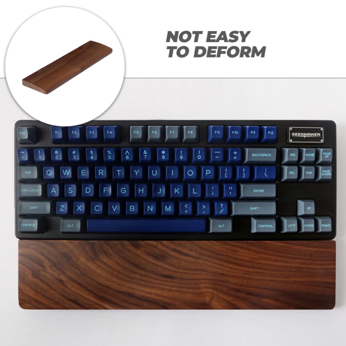 Walnuss Handgelenkauflage 440mm für Tastatur, Holz