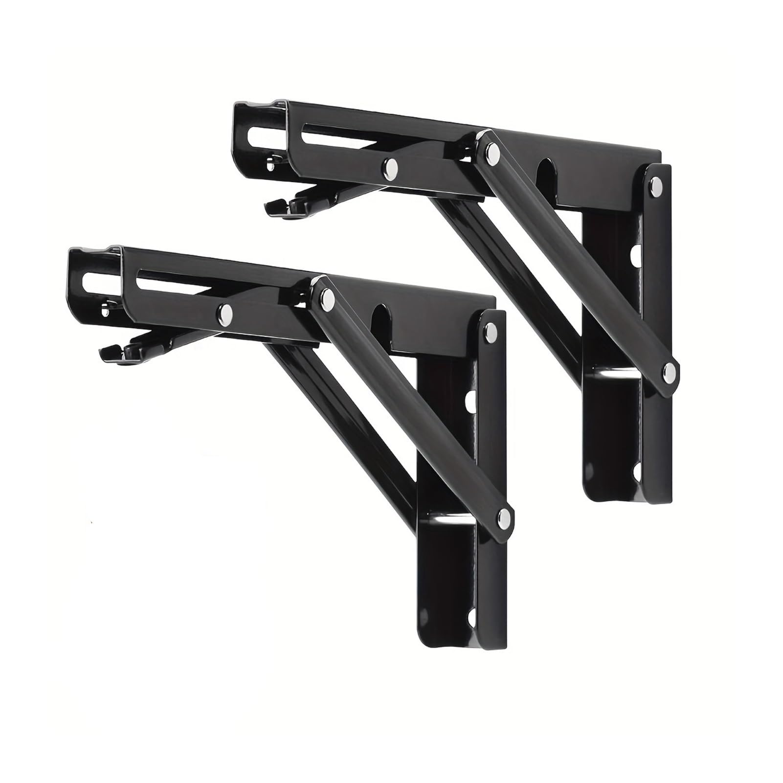 2Pcs Folding Shelf Brackets, Heavy Duty Wall Mount 30cm