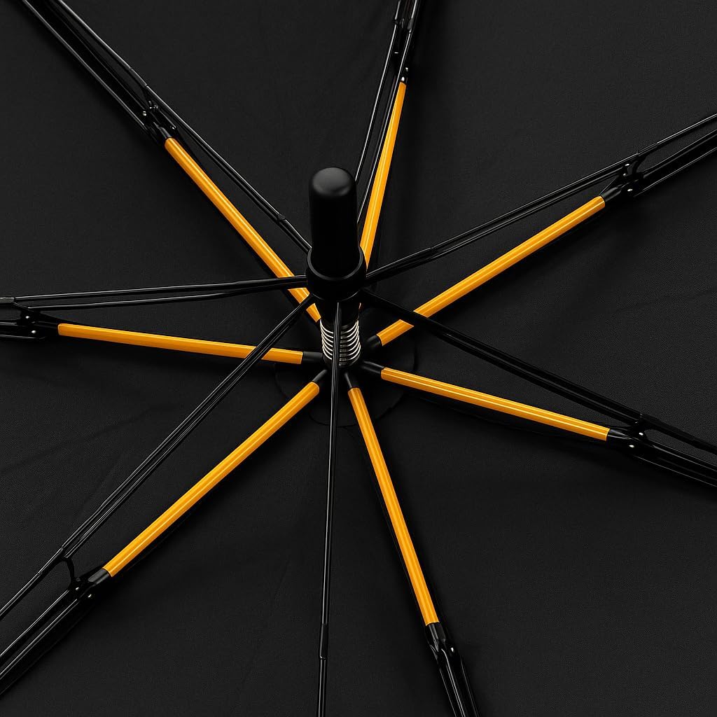 Guarda-Chuva Premium Dobrável com Cabo de Madeira – Abertura Automática 1 Clique, Antivento, Proteção UV, Impermeável, Elegante e Compacto para Qualquer Clima