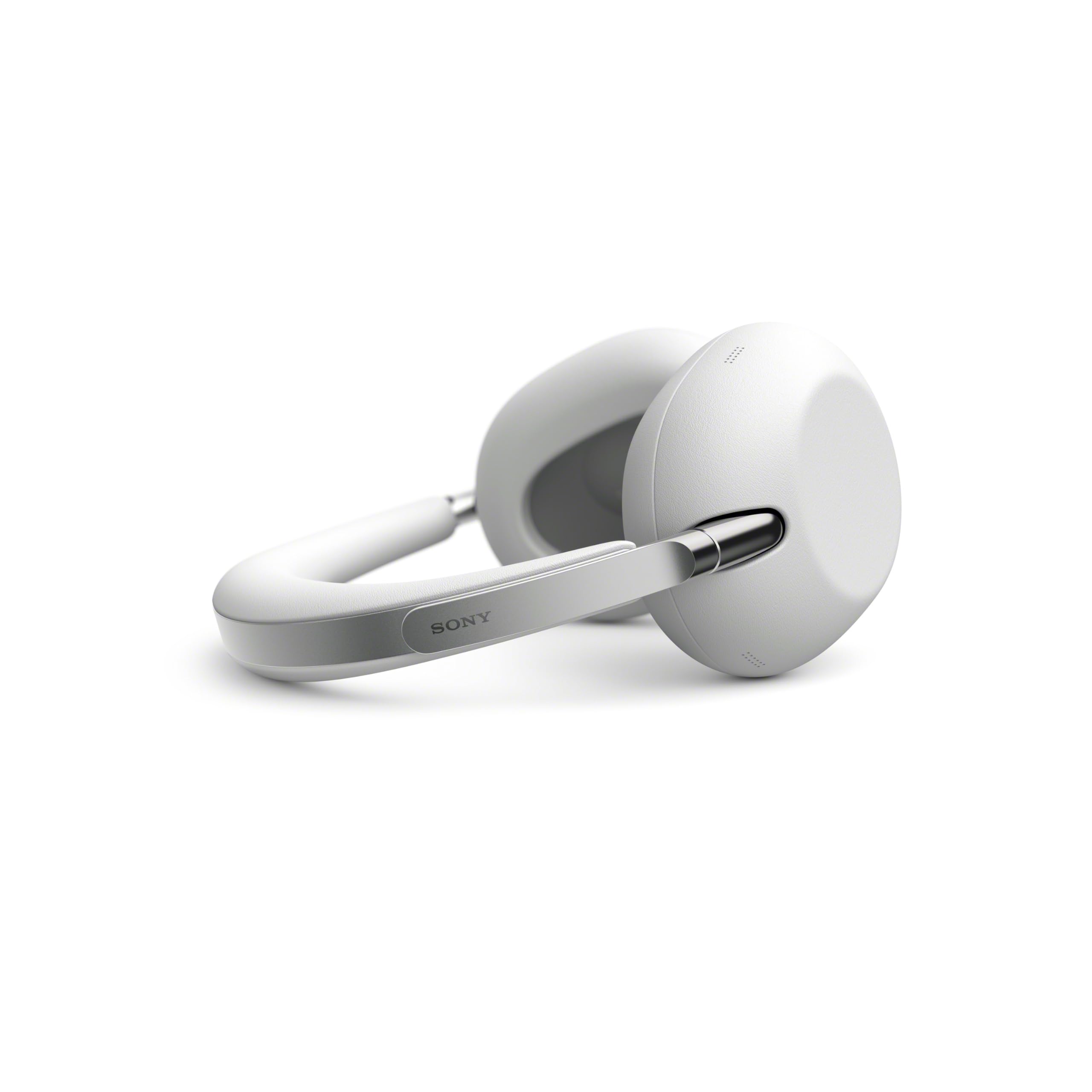 SONY 1000X THE COLLEXION Luksusowe bezprzewodowe słuchawki nauszne Bluetooth, dźwięk Hi-Res, aktywna redukcja hałasu Premium NC, 360 Spatial Audio, etui, iOS & Android, platynowo-białe, nowy model