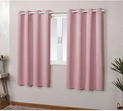 Cortina Tecido para Janela Blindex Corta Luz 2,20 X 1,30 Blackout Oferta Indicado para Varão até 1,80m (Rosa)
