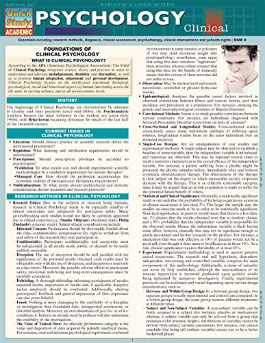 Quickstudy 9781423214380 Psychology: Clinical thumb #1