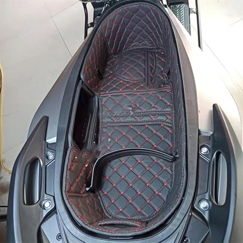 Tongyaoyao Für ADV350 ADV 350 Forza350 NSS350 Forza300 350 Motorradzubehör Hinterer Kofferraum Innenkissen Sitzbankablageimer Gepäckträger Pad (Rot)