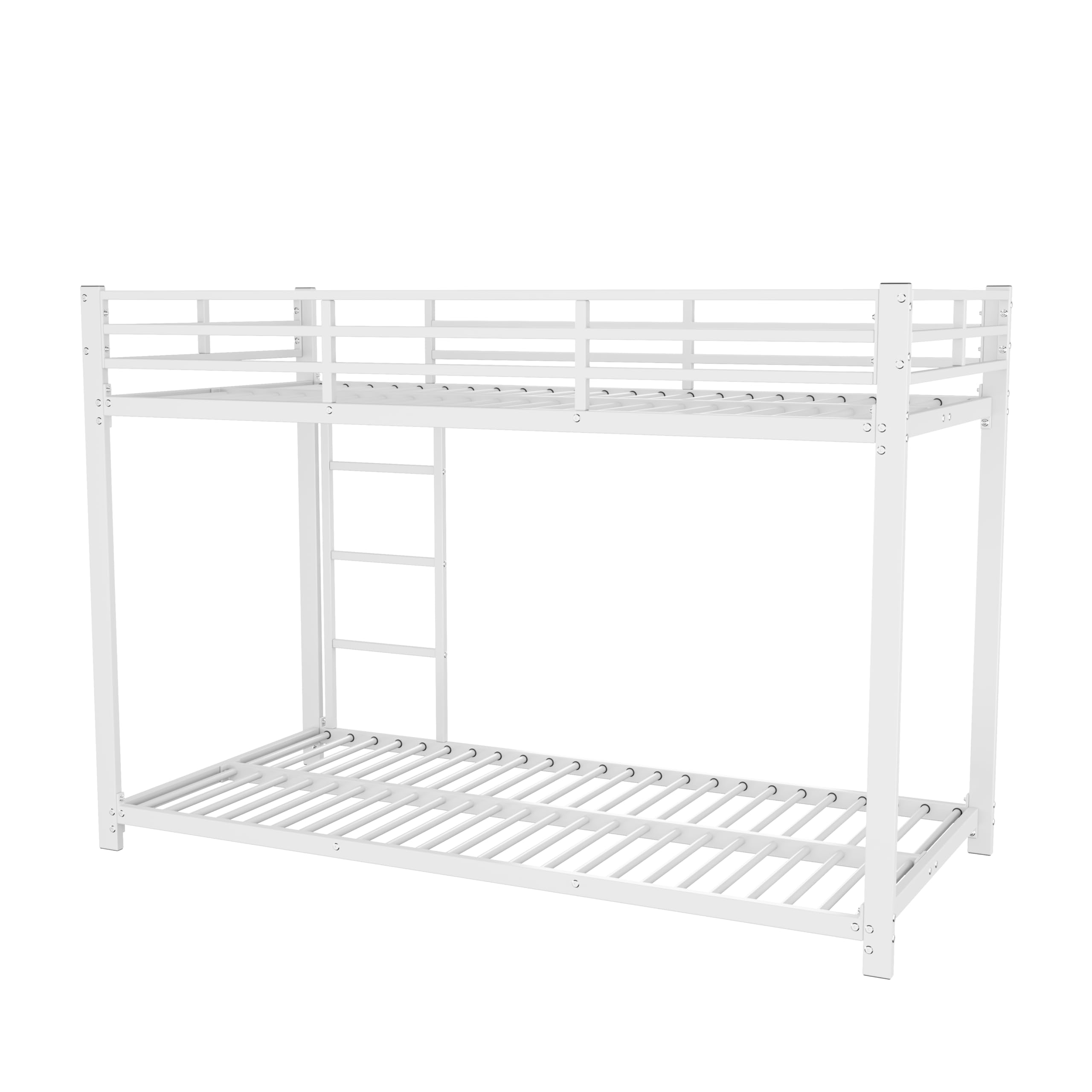 Generisch 90 x 200 lettini per bambini, letti a castello, letti in ferro, forma classica, colore bianco