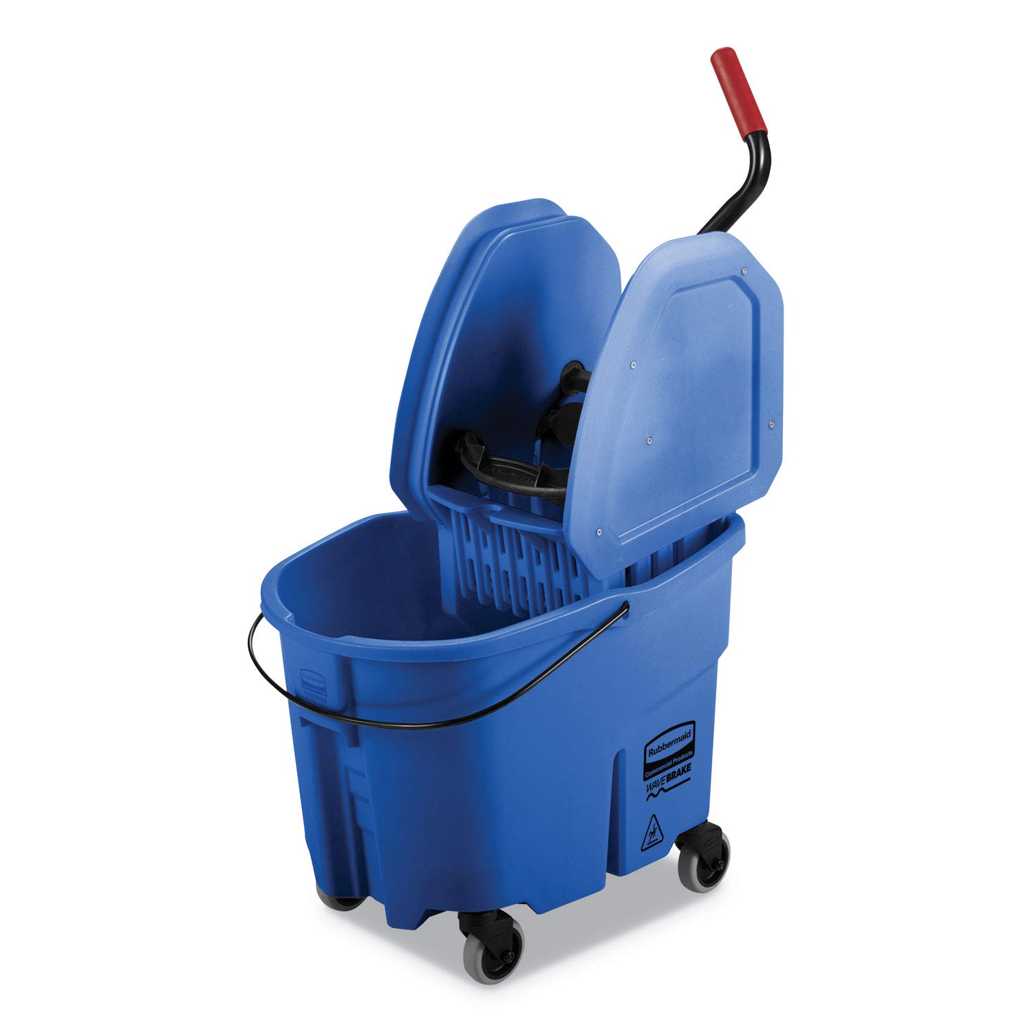 Rubbermaid Commercial Products Commercial Products FG757888BLUE Système de Lavage Hautes Performances avec Combo de Presse 33,12 L Wavebrake, Bleu