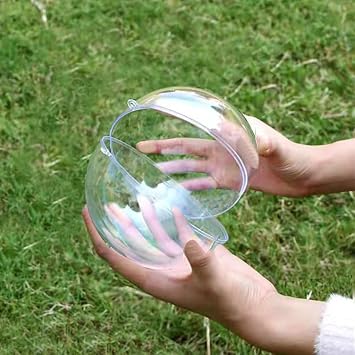 100mm 20 Pcs Large Filling Transparent Decorative Clear Baubles to Fill 4 inch Assorted Sizes DIY Craft Ball Christmas, Birthday, Wedding, Party Ornaments 100mm