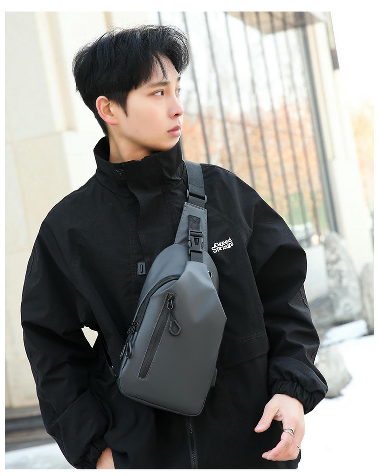Bum Bag męska torba na klatkę piersiową, stylowa i prosta torba na ramię na zewnątrz podróżna przenośna torba na co dzień crossbody