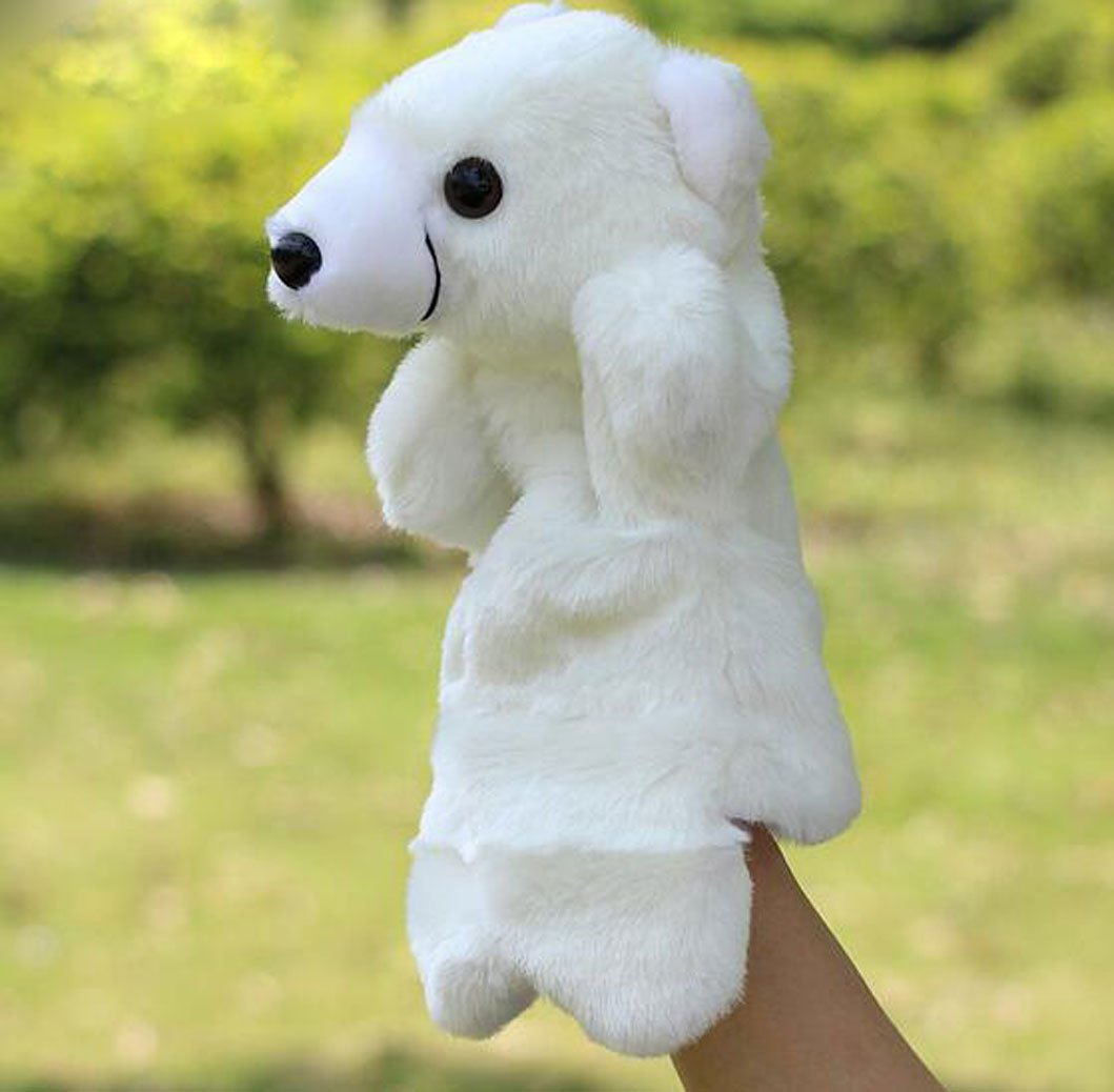 Amazon.co.jp: ふく福 可愛い しろくま 白熊 パペット アニマル