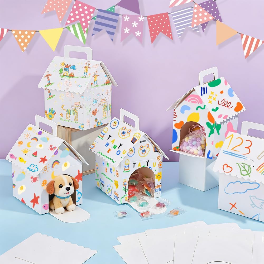 EVERJOYCRAFT 24pcs Adopt a Puppy Party Favors Boxes with Holes Foldable image 4