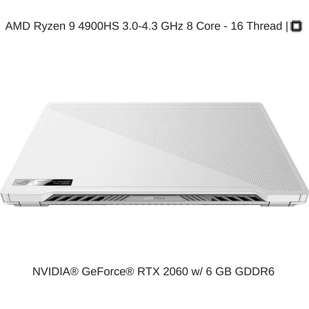 HIDevolution ASUS ROG Zephyrus G14 GA401IV, Moonlight White 14" FHD 120Hz, 3.0 GHz Ryzen 9 4900HS, RTX 2060 Max-Q, 16 GB 3200MHz RAM, 1 TB PCIe SSD - 4