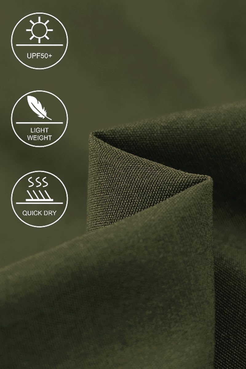 HHZ Men's Relaxed Fit Cargo Pants Drawstring Stretchy Elastic Waist Work Casual Pants with Zipper Pockets - Image 5