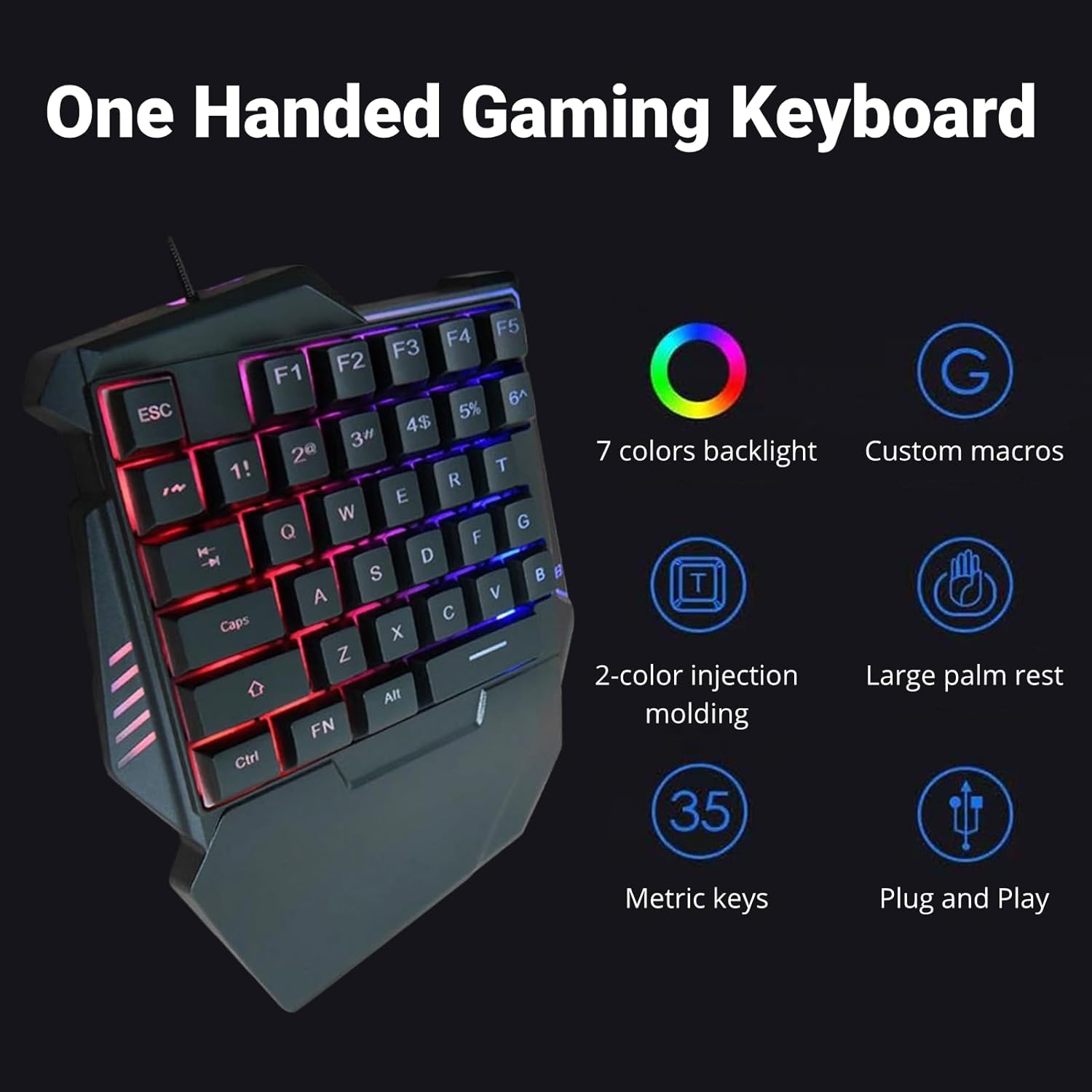 Yunseity One Handed Gaming Keyboard G7 User Manual