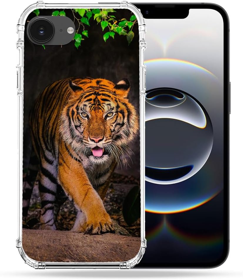Cokitec iPhone 16e Reinforced Animal Tiger Jungle Case Cover Multicoloured