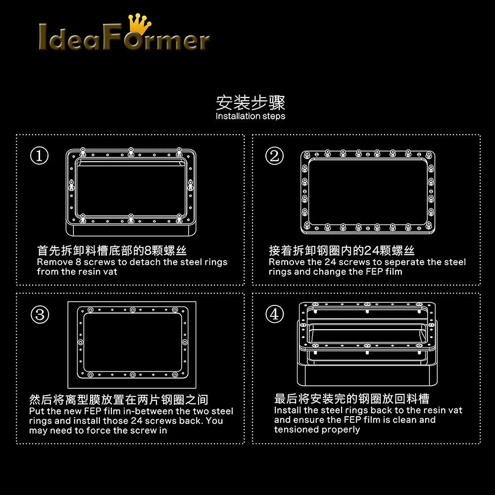 Lysee 3D Printer Parts & Accessories - 5/10 Sheets FEP Film for Duplicator D7 Photon SLA/LCD 3D Printer 0.15-0.2mm Thickness 140x200mm 3D Printer Filaments - (Size: 5 PCS)
