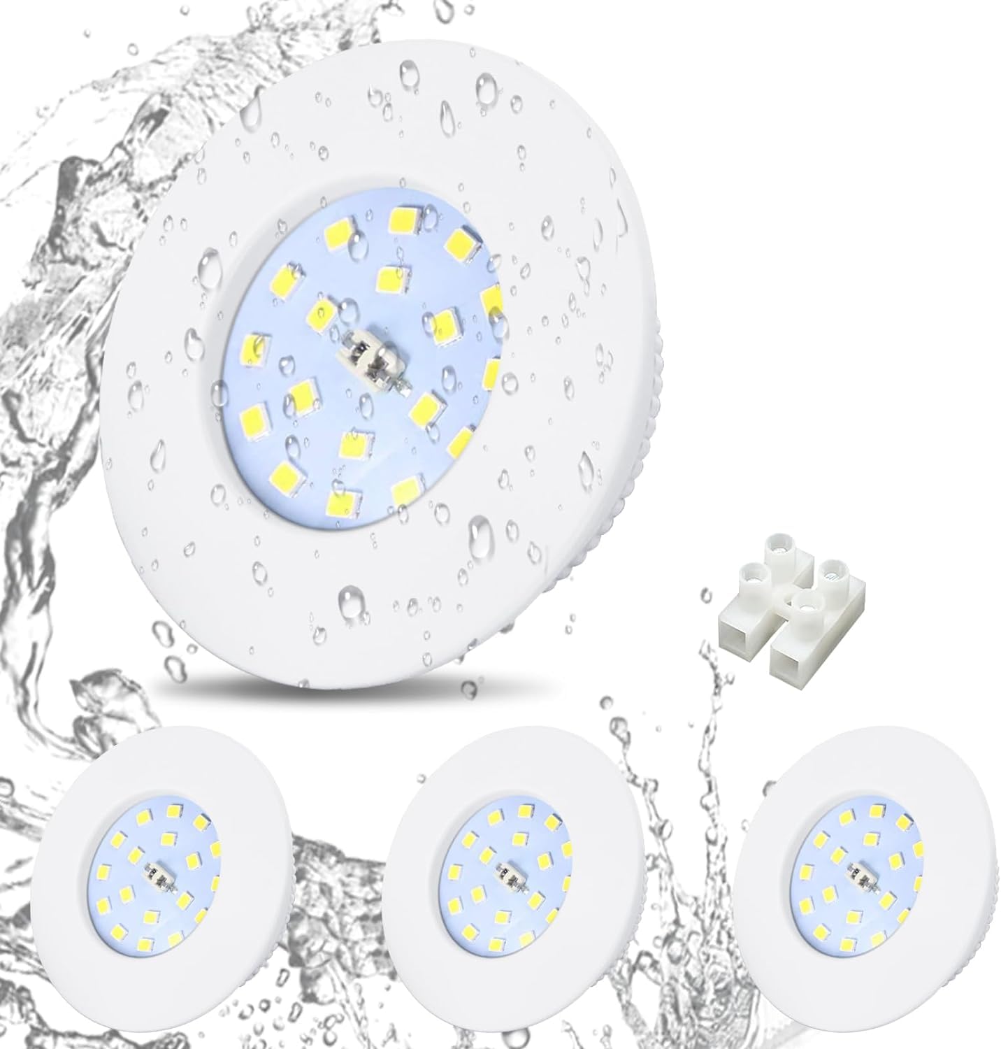 HiBay Spot LED Encastrable Extra plat 5W,4x Spot Salle de Bain IP44,Blanc Chaud 3000K,Trou 60-68mm,Éclairage encastré 220V 500lm Pour Cuisine Salon